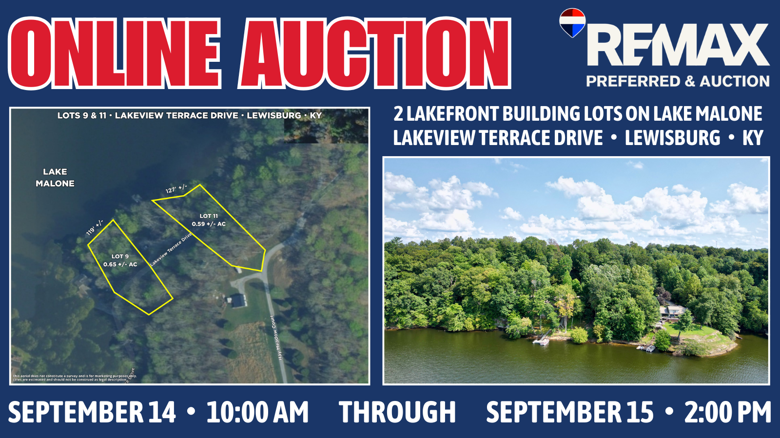 2 Beautiful Lakefront Building Lots on Lake Malone