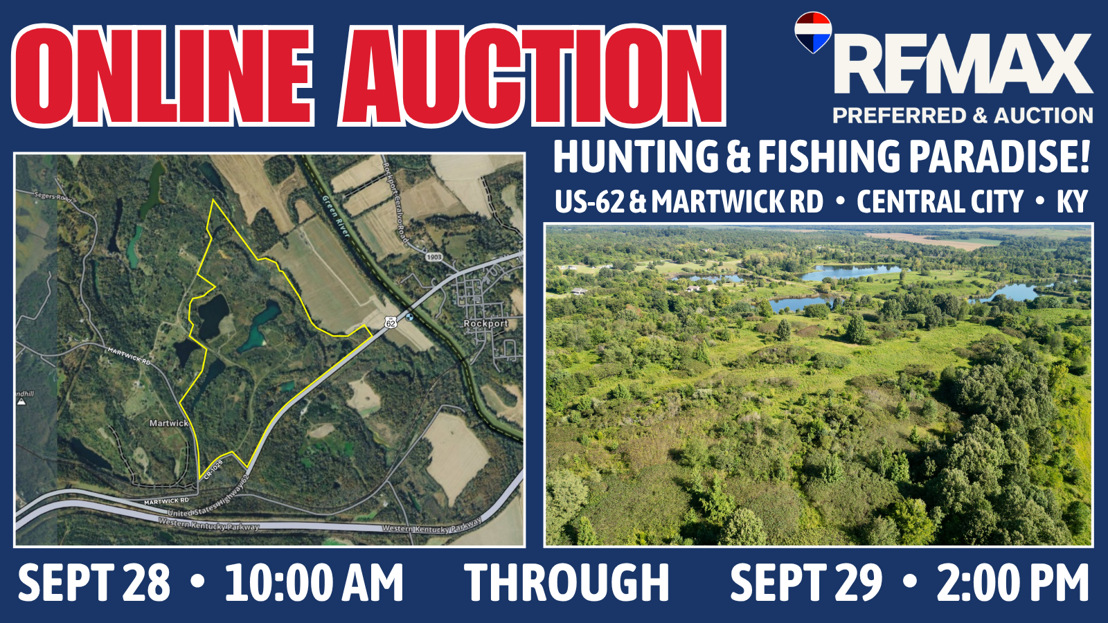 Hunting & Fishing Paradise! 351 +/- Acres Between Rockport & Central City
