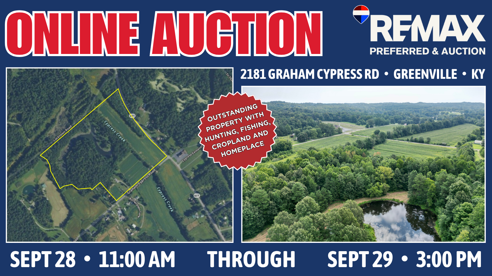 Excellent Hunting, Fishing, Cropland & Home Place・53 +/- Acres on Graham Cypress Road and State Route 601