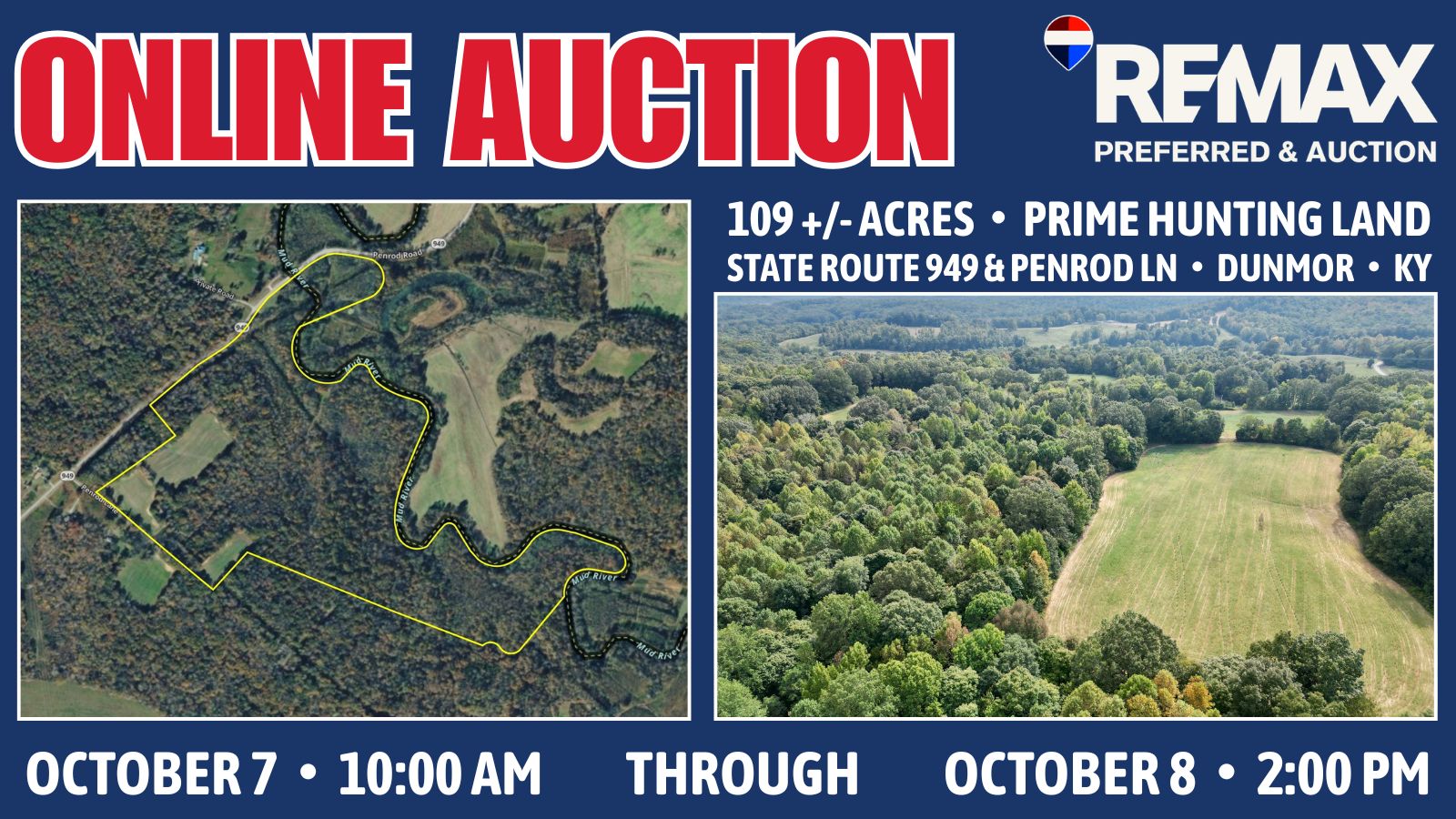 109 +/- Acres of Prime Hunting Land in Dunmor, KY